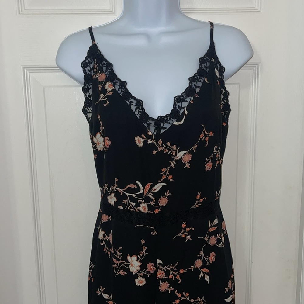 Floral Black Jumpsuit